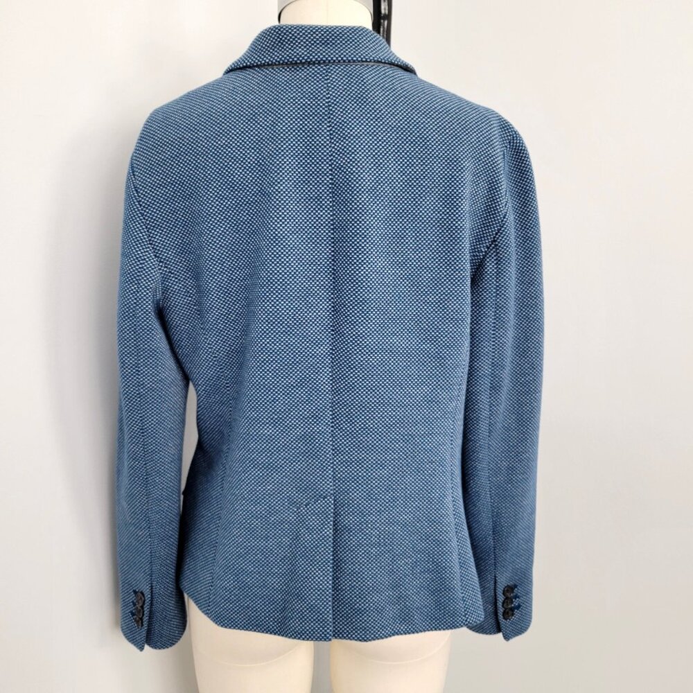 Talbots Textured Micro Herringbone Coneflower Blu… - image 5